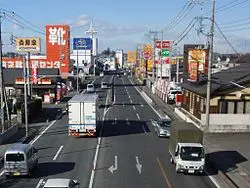 これは埼玉県東松山市の街の風景写真