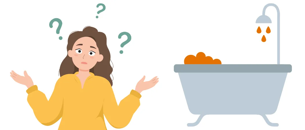 お湯が茶色くなるときの原因の確かめ方|まずは症状をチェック