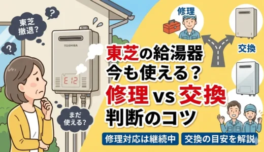 東芝の給湯器は今も使える？修理対応と交換判断の目安