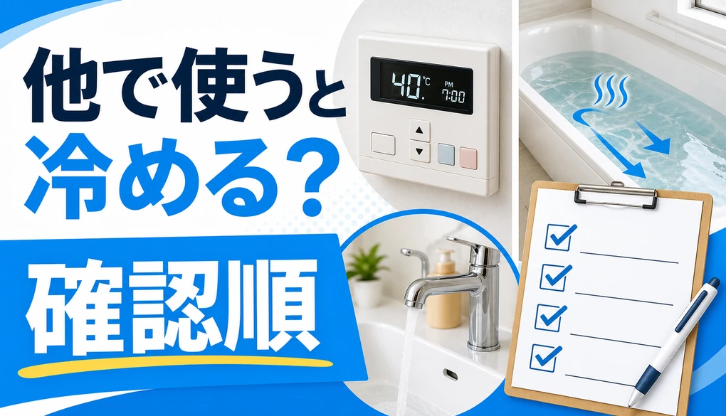他でお湯を使うと浴槽のお湯が冷める時の確認順