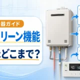 給湯器の配管クリーン機能で掃除できる範囲を示すサムネイル