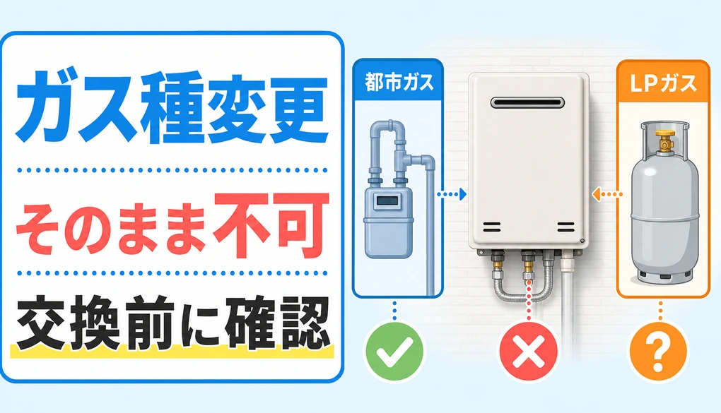 給湯器は都市ガスからプロパンガスに変わると交換必要？そのまま使える