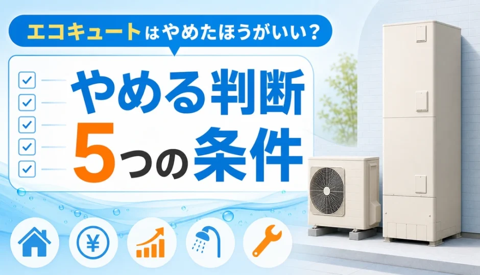 エコキュートをやめる判断と確認条件を示すサムネイル