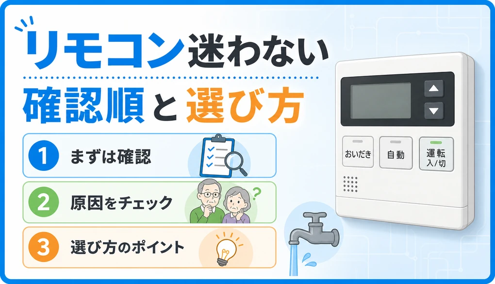 高齢者が給湯器リモコンで迷う時の確認順と選び方