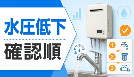 給湯器の水圧が弱い・不安定な原因と確認手順
