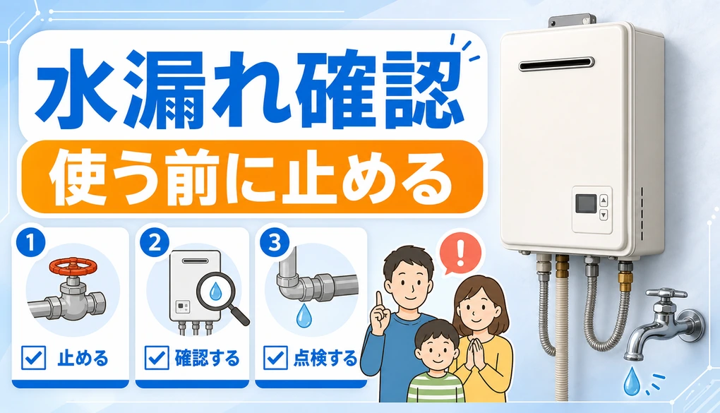 給湯器が濡れても大丈夫か確認する手順