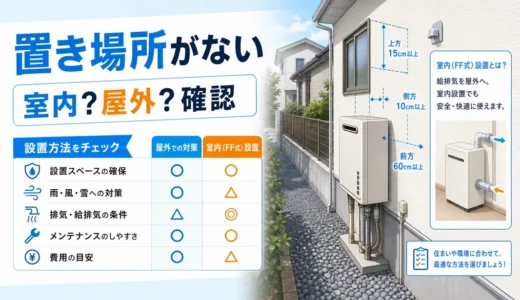 狭小住宅で給湯器の設置場所がない時の選び方｜室内設置・屋外対策・交換前チェック