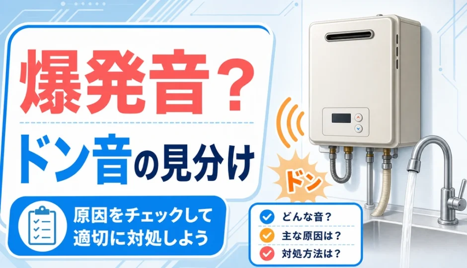 給湯器の爆発音のようなドン音の見分け方