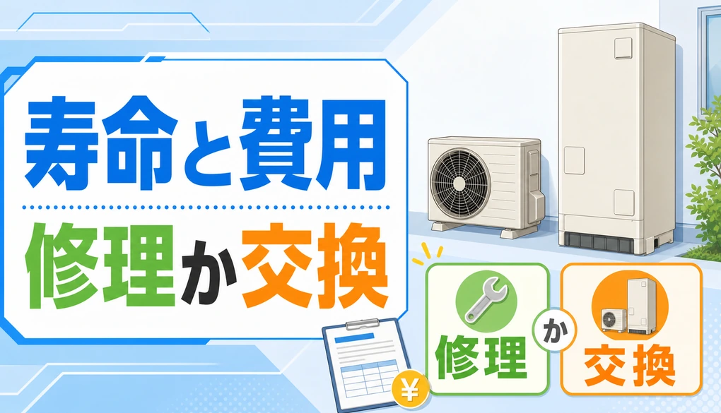 電気温水器の寿命とエコキュート交換費用を確認するイメージ