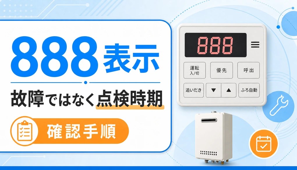 ノーリツ（NORITZ）給湯器の888表示は故障？意味と対処法 | お湯の