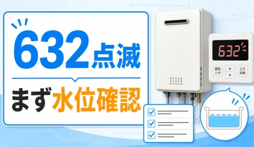 ノーリツ給湯器の632点滅で水位確認を促すサムネイル