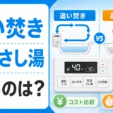 追い焚きと高温さし湯の費用と早さを比較するサムネイル