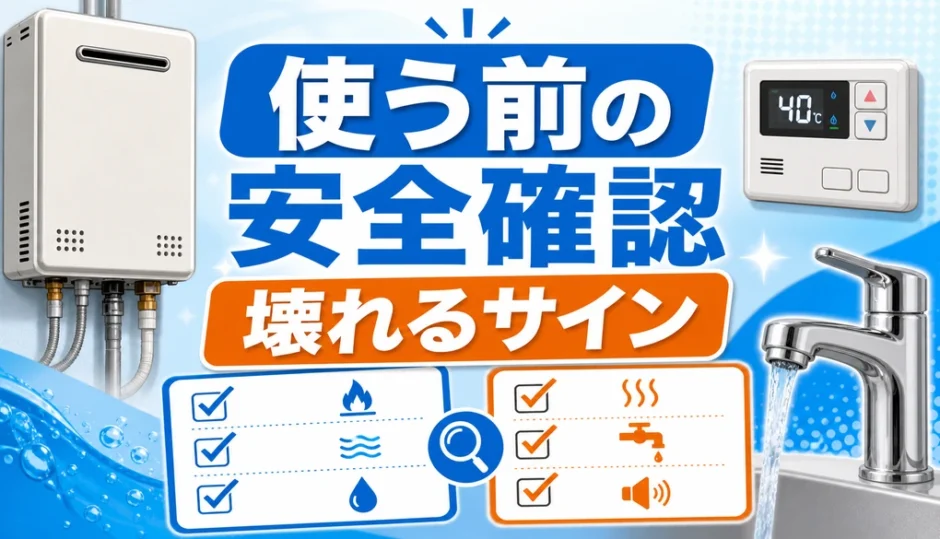 使っていない給湯器を再使用する前の安全確認
