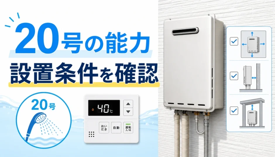 RUX-A2010W-Eの20号能力と設置条件の確認
