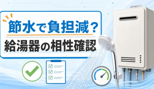 節水シャワーヘッドは給湯器の負担になる？故障を防ぐ確認順