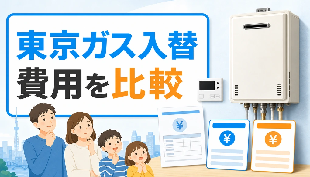 東京ガスエリアの給湯器入替費用を比較する記事のサムネイル