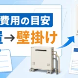 据え置き型給湯器を壁掛けに変更する費用の目安