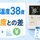給湯温度38度と40度の差と水栓別チェックを示すサムネイル