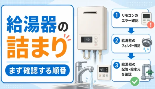 給湯器の詰まりの直し方｜フィルター掃除と相談目安