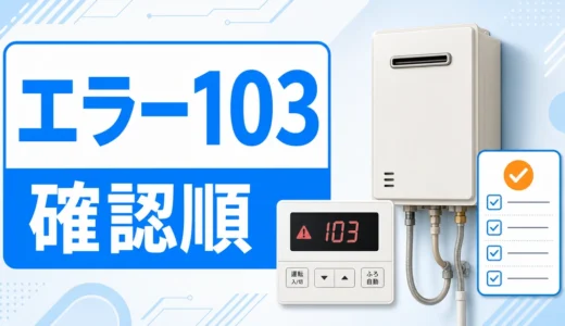 給湯器エラー103｜原因・症状・解除方法と応急処置を解説