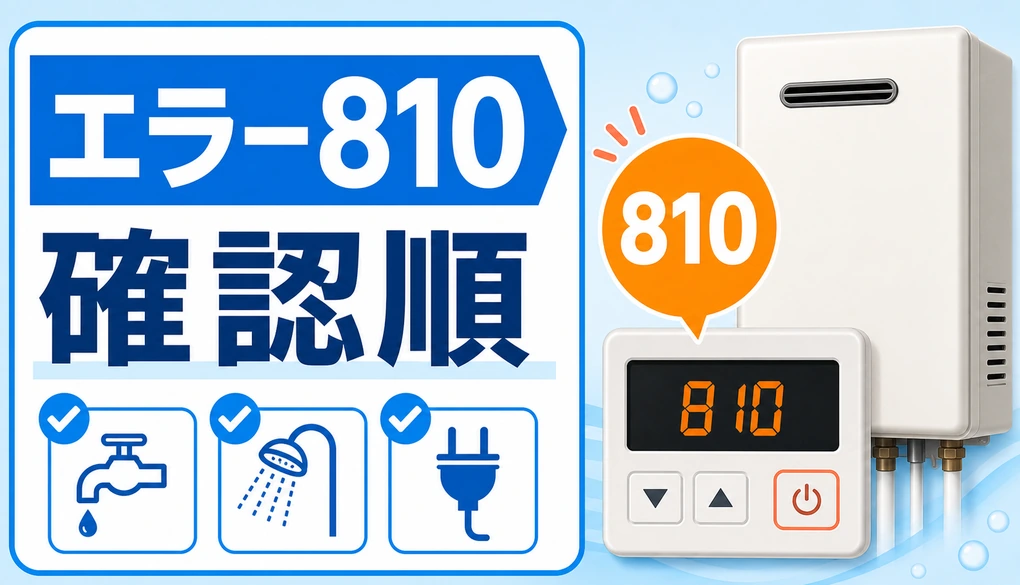 給湯器エラー810の確認順を示すサムネイル