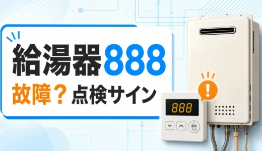 給湯器888が出たときの点検サインと確認ポイント