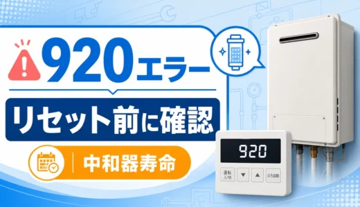 ノーリツ920のリセット方法｜消えない時の原因と交換目安