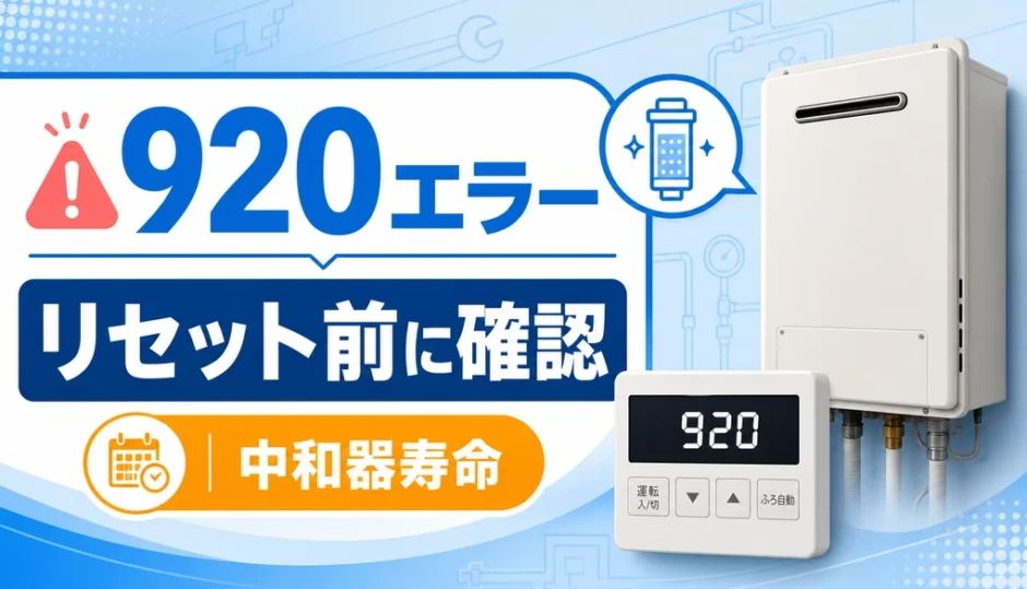 ノーリツ920のリセット方法｜消えない時の原因と交換目安 | お湯の