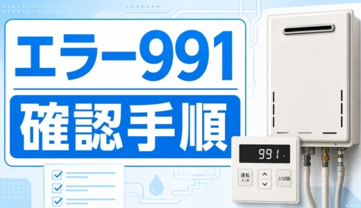 給湯器991エラーの意味と確認順｜消えない時の相談目安