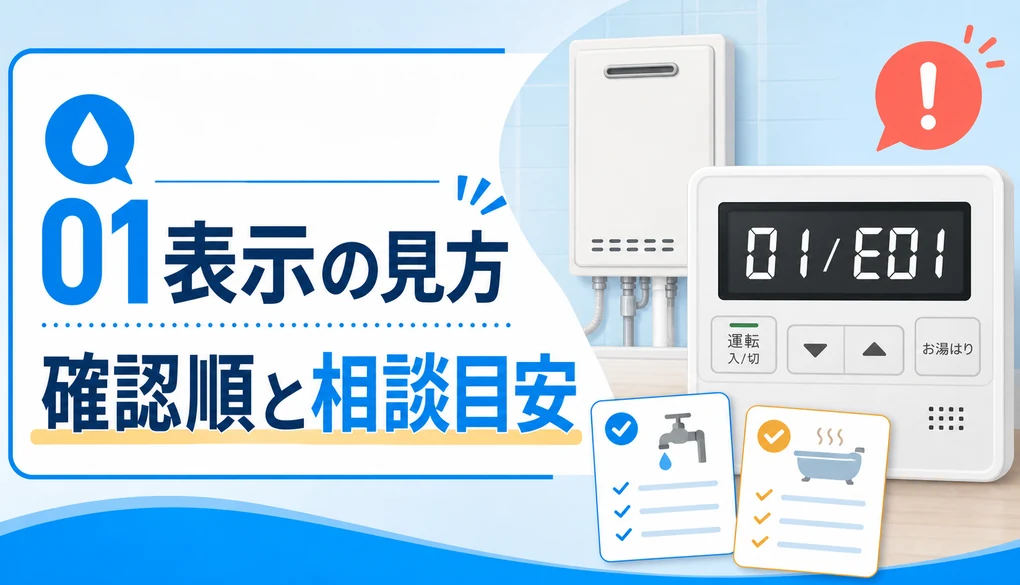 給湯器01エラーの確認順と相談目安