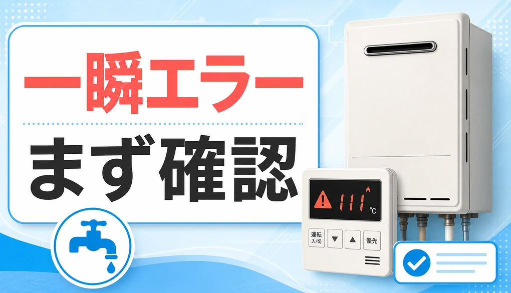 給湯器の一瞬エラーと間欠燃焼の確認ポイント