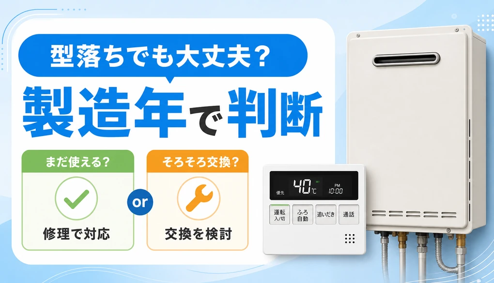 型落ち給湯器を製造年で判断するポイント