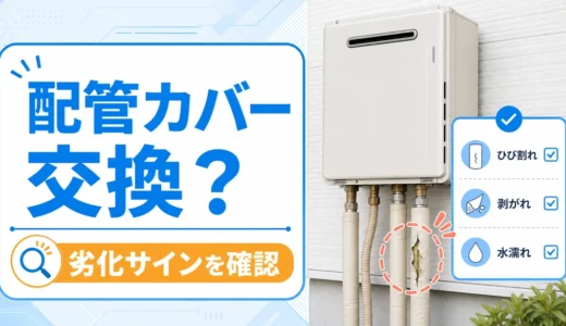 給湯器の配管カバーがボロボロなら交換？必要性・費用・虫対策まで解説