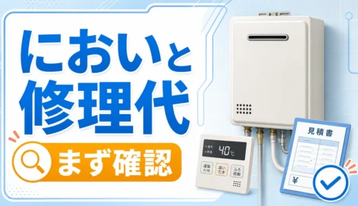給湯器の臭いと修理代｜ガス臭い時の初動と交換判断