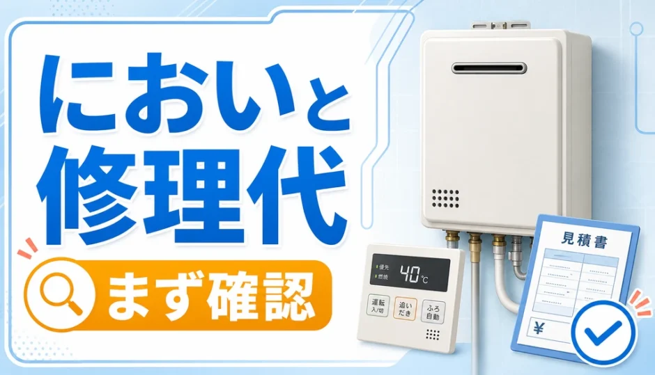 給湯器のにおいと修理代を確認するサムネイル