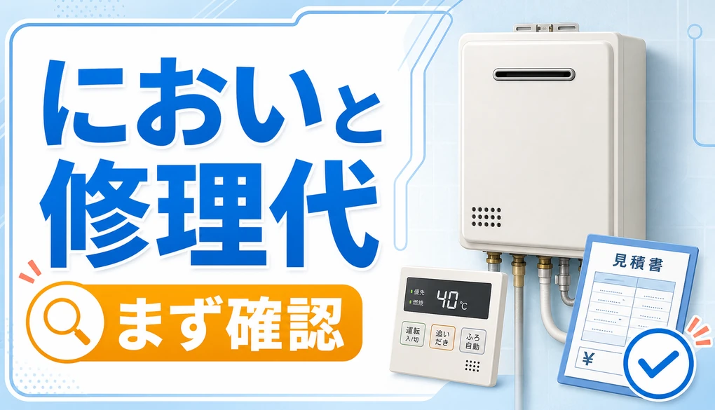給湯器のにおいと修理代を確認するサムネイル