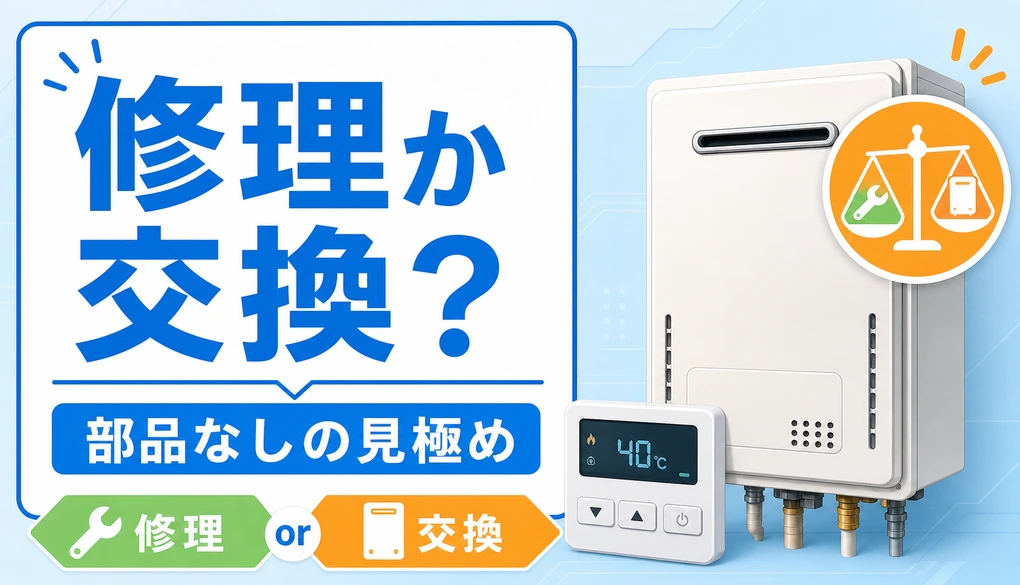 給湯器の修理か交換かを判断する部品なし確認のサムネイル
