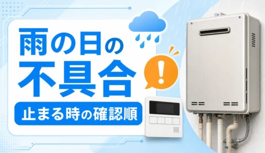 雨の日に給湯器が不具合で止まる時の確認順