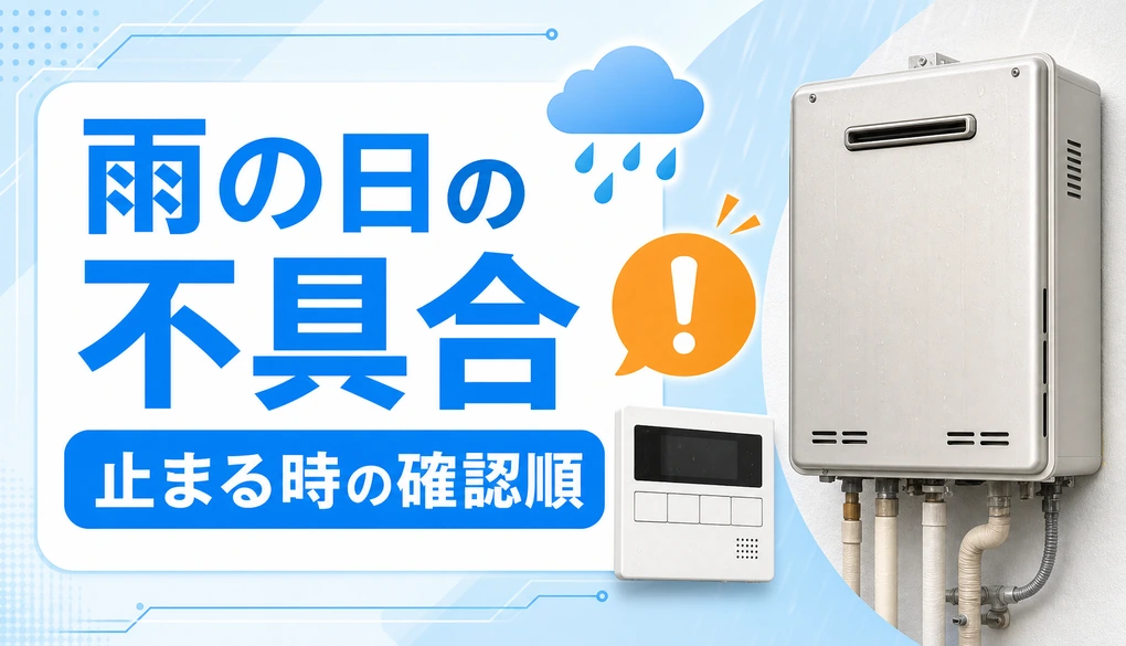 雨の日に給湯器が不具合で止まる時の確認順