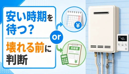 古い給湯器は安い時期を待つ？壊れる前に交換する判断と費用節約