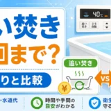 追い焚きと湯はりを回数と費用で比較するイメージ