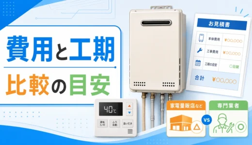 ケーズデンキ給湯器交換の費用と工期！工事費込み相場・保証・専門業者比較