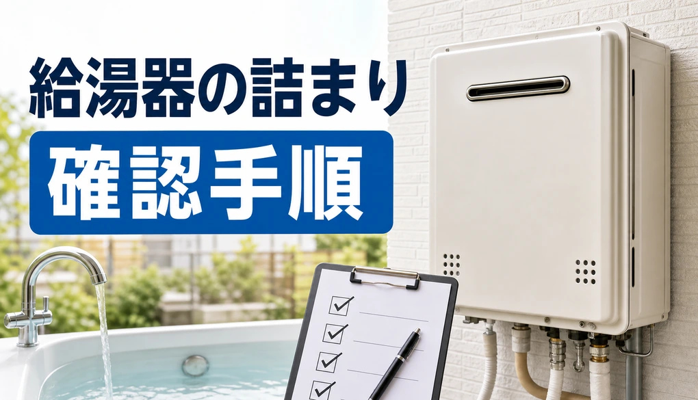 給湯器の詰まり・水漏れ・湯はり不調の確認手順
