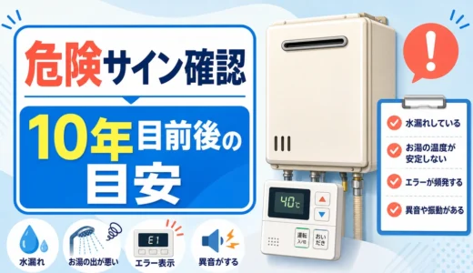 給湯器の危険サインとは？10年目に見る寿命と使用停止の目安