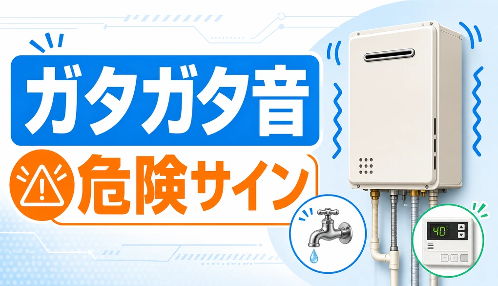 給湯器でお湯を出すとガタガタ音がする時の危険サイン