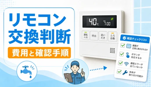給湯器リモコン交換判断と費用確認手順のサムネイル