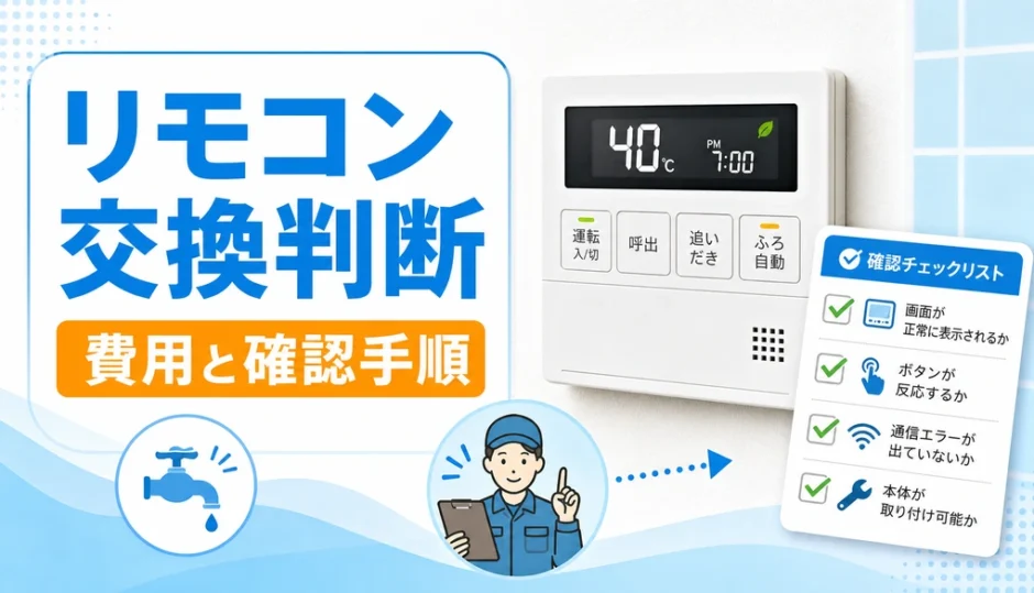 給湯器リモコン交換判断と費用確認手順のサムネイル