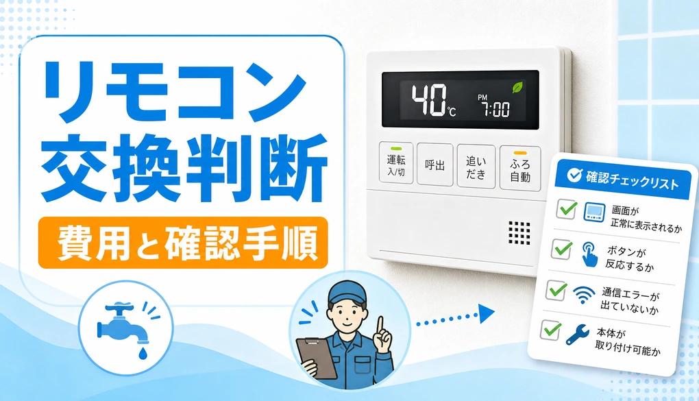 給湯器リモコン交換判断と費用確認手順のサムネイル