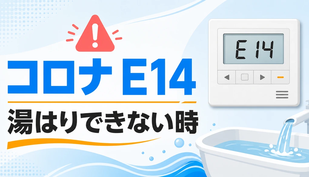 コロナのエコキュートでE14が表示されたリモコンと湯はりできない浴槽