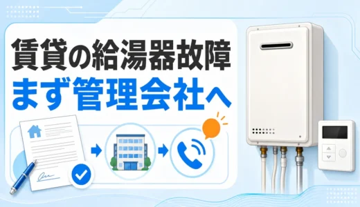 賃貸の給湯器が故障したらどこに連絡？管理会社・貸主・業者の順番